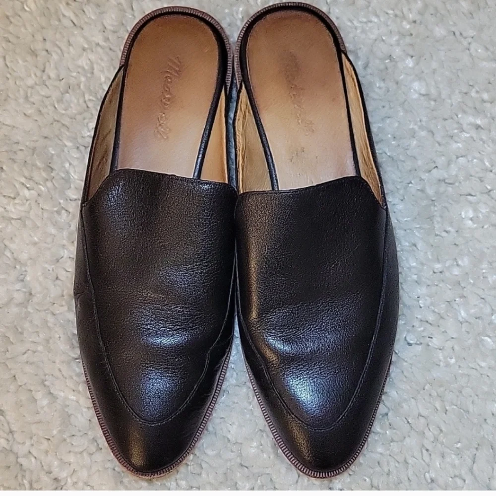 MADEWELL FRANCES mules/slides BLACK Leather size 9_3